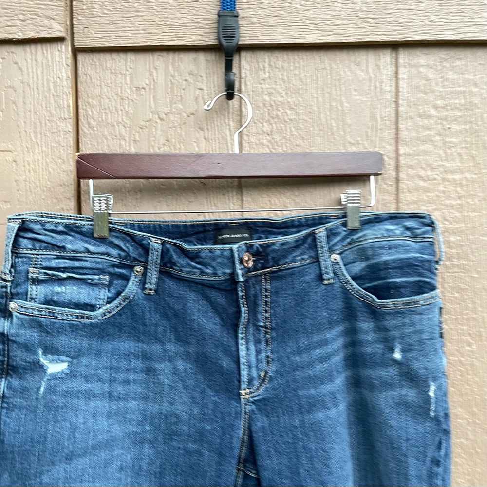 Silver Jeans Women’s Shorts Denim Suki Bermuda Distressed Stretch Plus Size 20 - Picture 4 of 10
